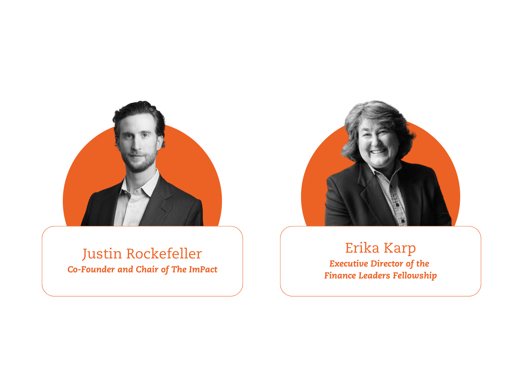 Justin Rockefeller and Erika Karp