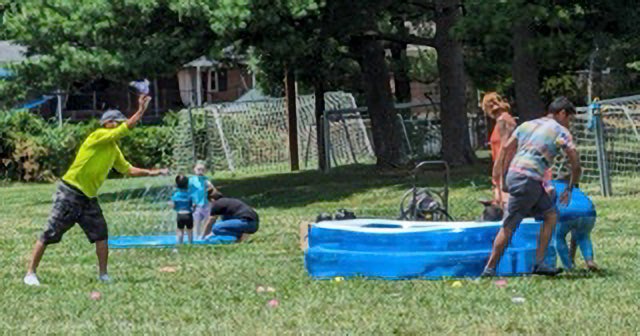 The Great Water Balloon Fight organized with a grant from the Park Equity Accelerator in Lexington, KY. Photo credit: CivicLex