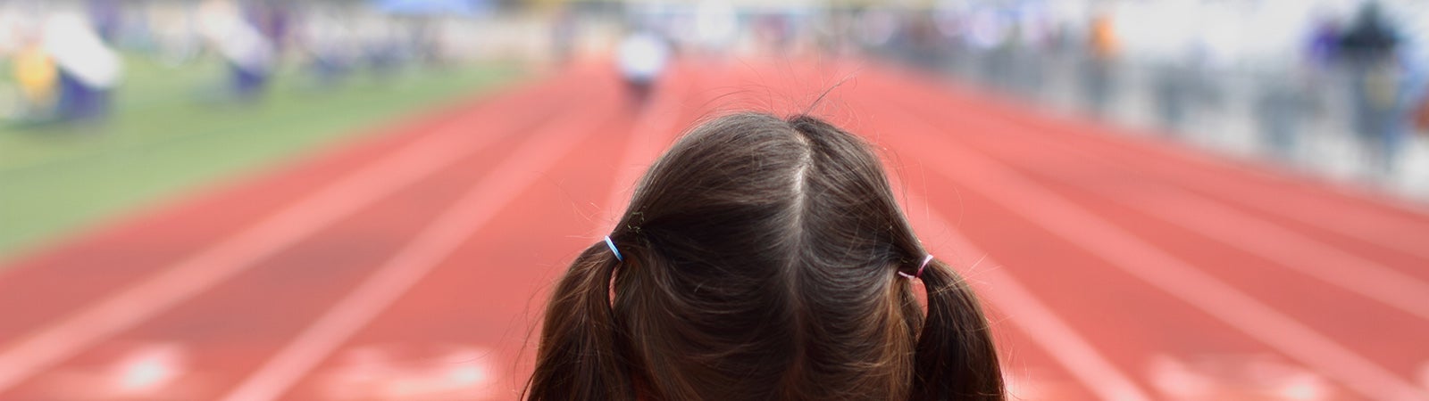 Girl at starting line