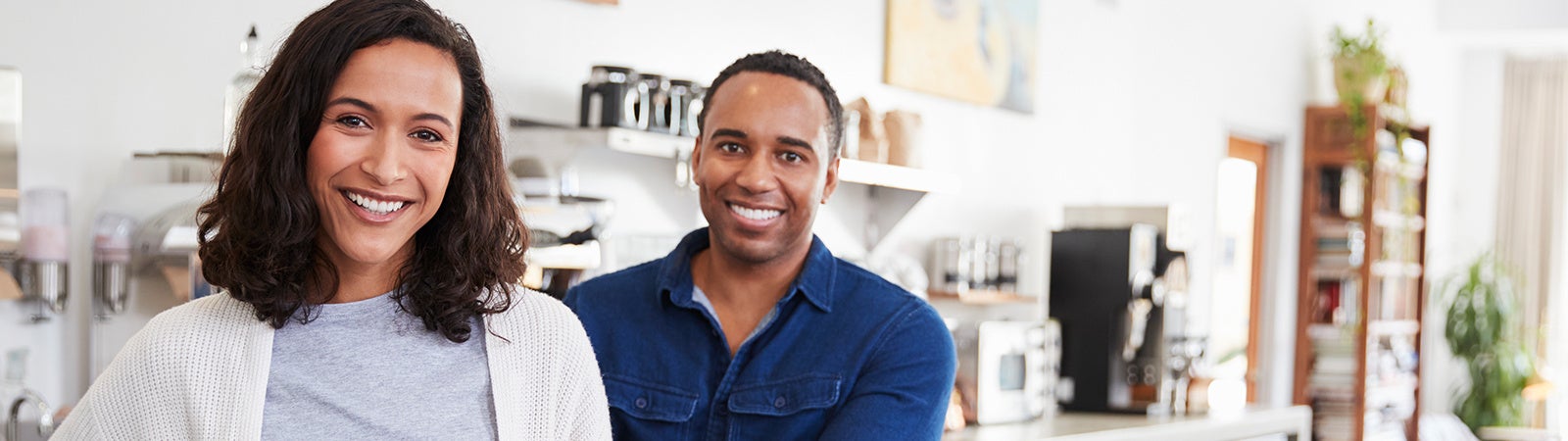 Latino couple in a shop