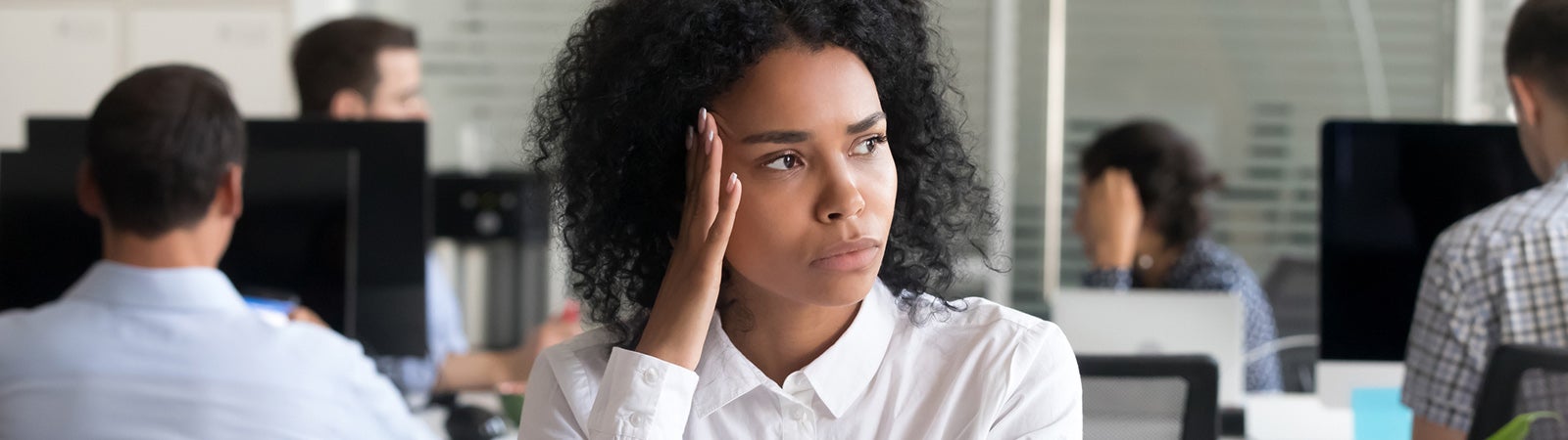 Stressed out Black tech worker